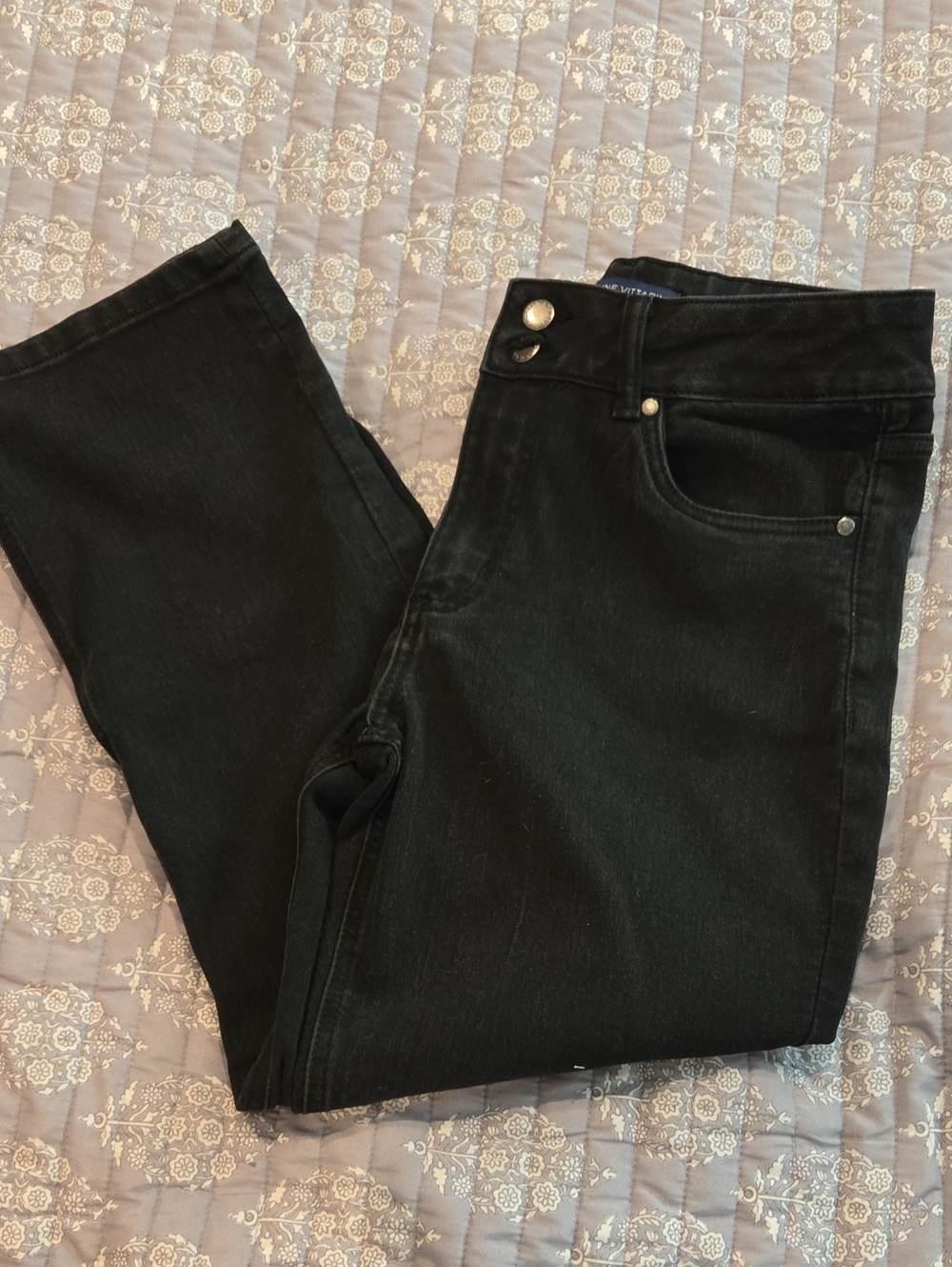 Adrienne Vittadini Black Straight Leg Women's Jeans
